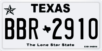 TX license plate BBR2910