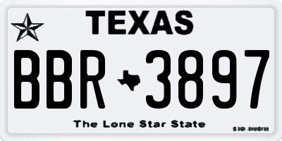 TX license plate BBR3897