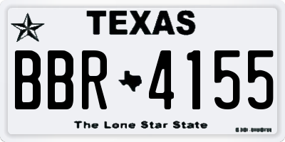 TX license plate BBR4155