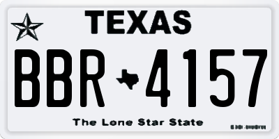 TX license plate BBR4157