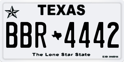 TX license plate BBR4442