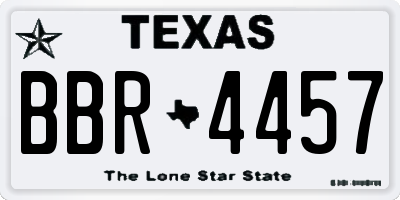 TX license plate BBR4457