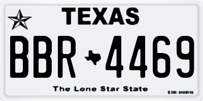 TX license plate BBR4469