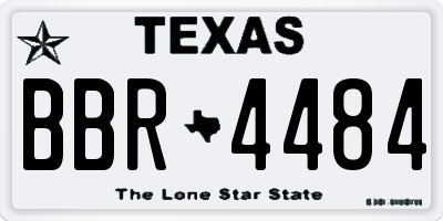 TX license plate BBR4484