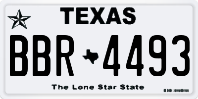 TX license plate BBR4493