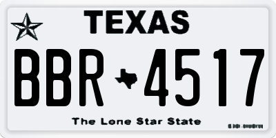 TX license plate BBR4517