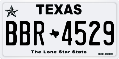 TX license plate BBR4529