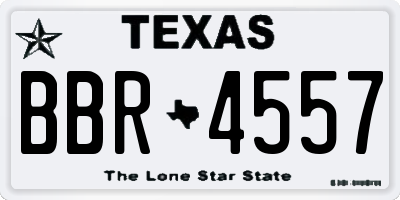 TX license plate BBR4557