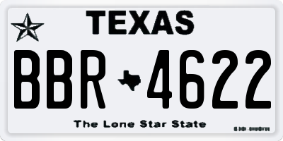 TX license plate BBR4622