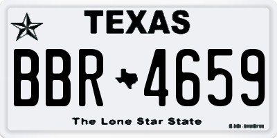 TX license plate BBR4659