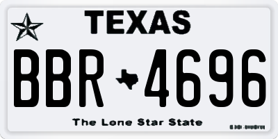 TX license plate BBR4696