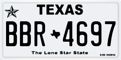 TX license plate BBR4697