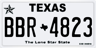 TX license plate BBR4823