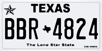 TX license plate BBR4824