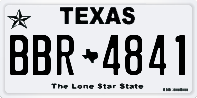 TX license plate BBR4841