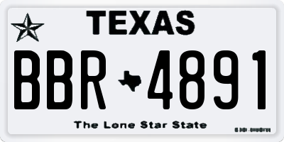 TX license plate BBR4891
