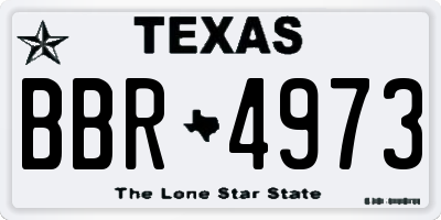 TX license plate BBR4973
