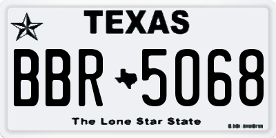 TX license plate BBR5068