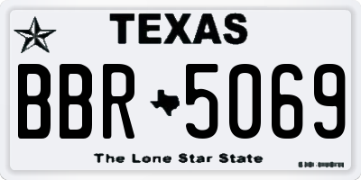 TX license plate BBR5069