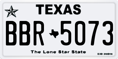 TX license plate BBR5073