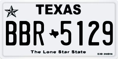 TX license plate BBR5129