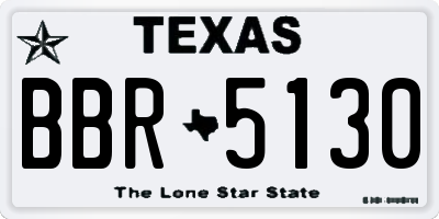 TX license plate BBR5130