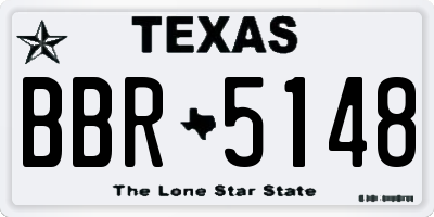 TX license plate BBR5148