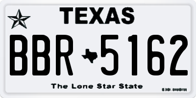 TX license plate BBR5162
