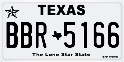 TX license plate BBR5166