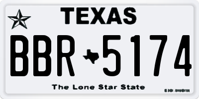TX license plate BBR5174