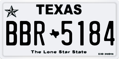 TX license plate BBR5184