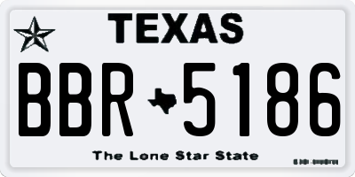 TX license plate BBR5186