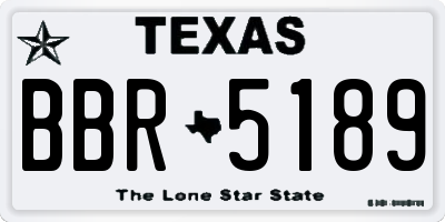 TX license plate BBR5189