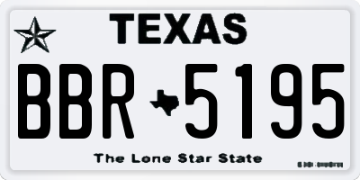 TX license plate BBR5195