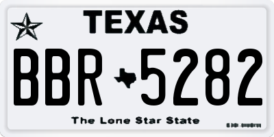 TX license plate BBR5282
