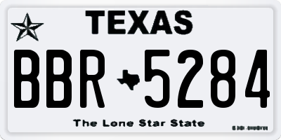 TX license plate BBR5284