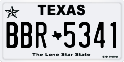 TX license plate BBR5341