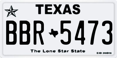 TX license plate BBR5473