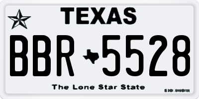 TX license plate BBR5528