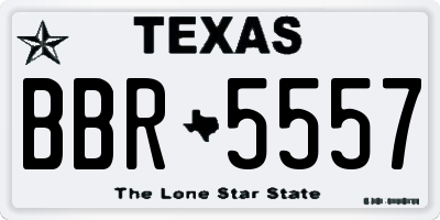 TX license plate BBR5557