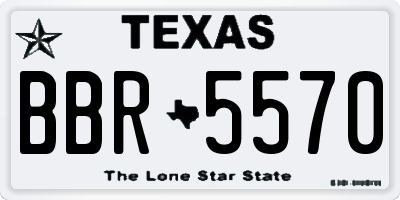 TX license plate BBR5570