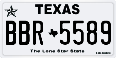 TX license plate BBR5589