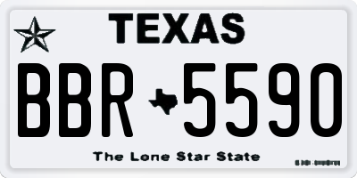 TX license plate BBR5590