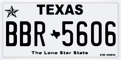 TX license plate BBR5606