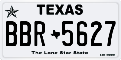 TX license plate BBR5627