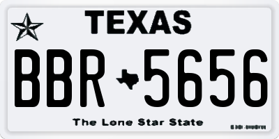 TX license plate BBR5656