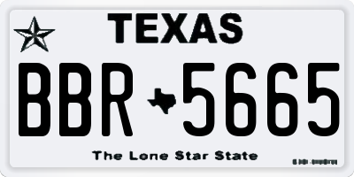 TX license plate BBR5665