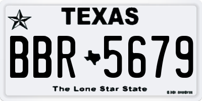TX license plate BBR5679