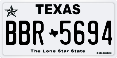 TX license plate BBR5694