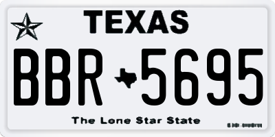 TX license plate BBR5695